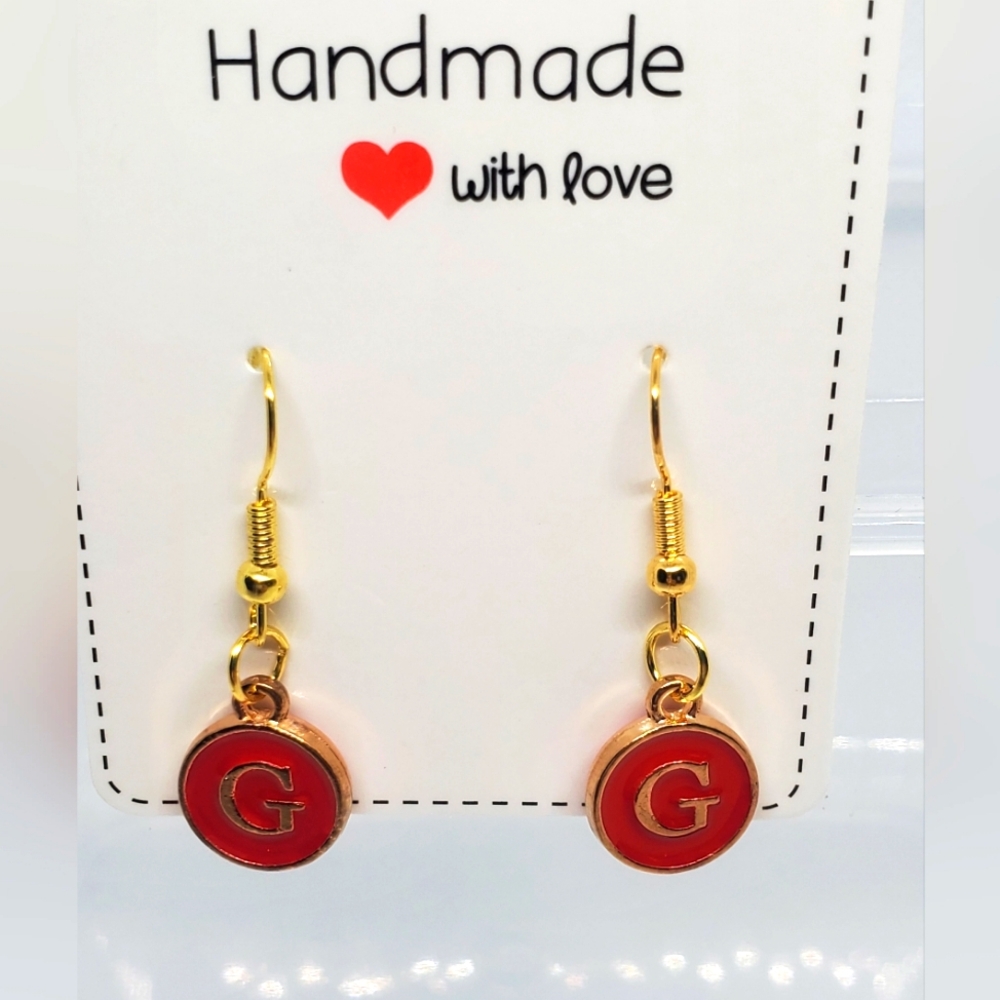 7/$10 G Initial Earrings, New